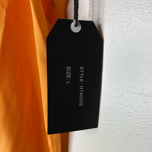 NEW  Stella Luce Orange V-Neck Spaghetti Strap Tank Top Women’s Large - Picture 5 of 12